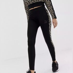 Puma leopard stripe legging small